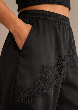 RHIANNON SATIN LACE JOGGERS
