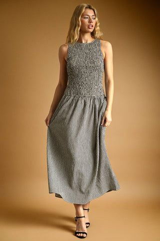 MARGOT GINGHAM DROPPED WAIST DRESS