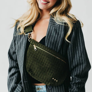 WESTLYN WOVEN SUEDE SLING BAG