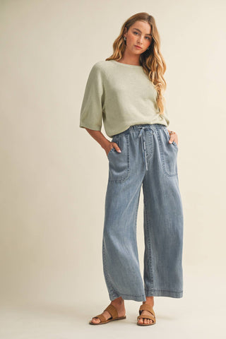LIVVY DRAWSTRING DENIM JEANS