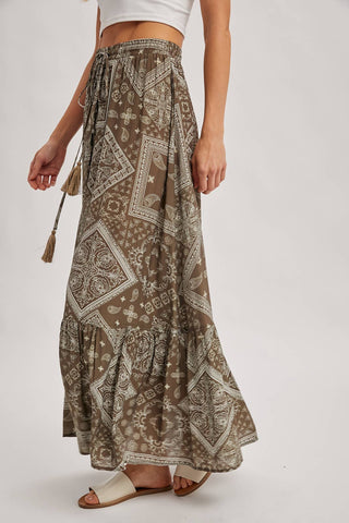 SAYLOR BANDANA MAXI SKIRT