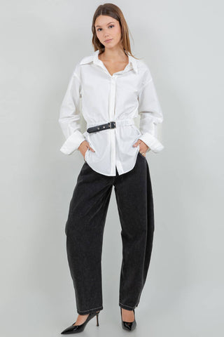 MAXINE BELTED BLOUSE