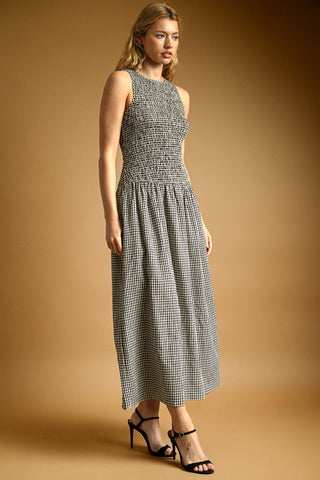 MARGOT GINGHAM DROPPED WAIST DRESS