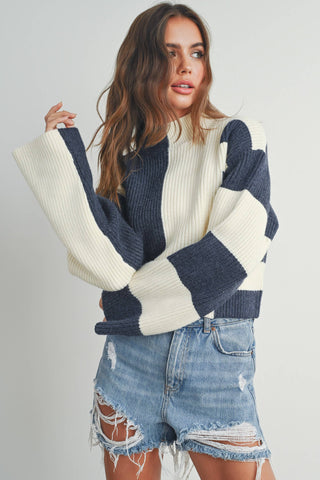 DEENA COLOR BLOCK SWEATER
