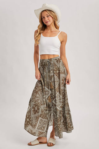 SAYLOR BANDANA MAXI SKIRT