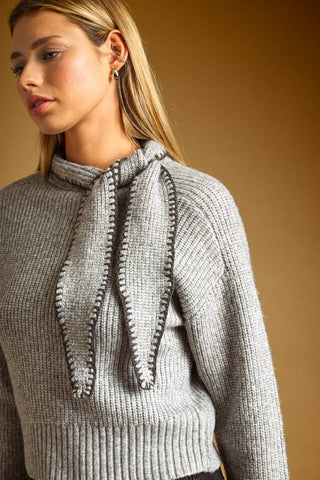 MEG SCARF DETAIL SWEATER