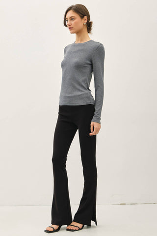 REESE RIBBED LONG SLEEVE TOP