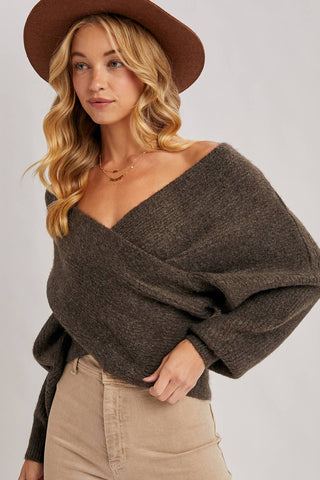 ALESSIA WRAP SWEATER